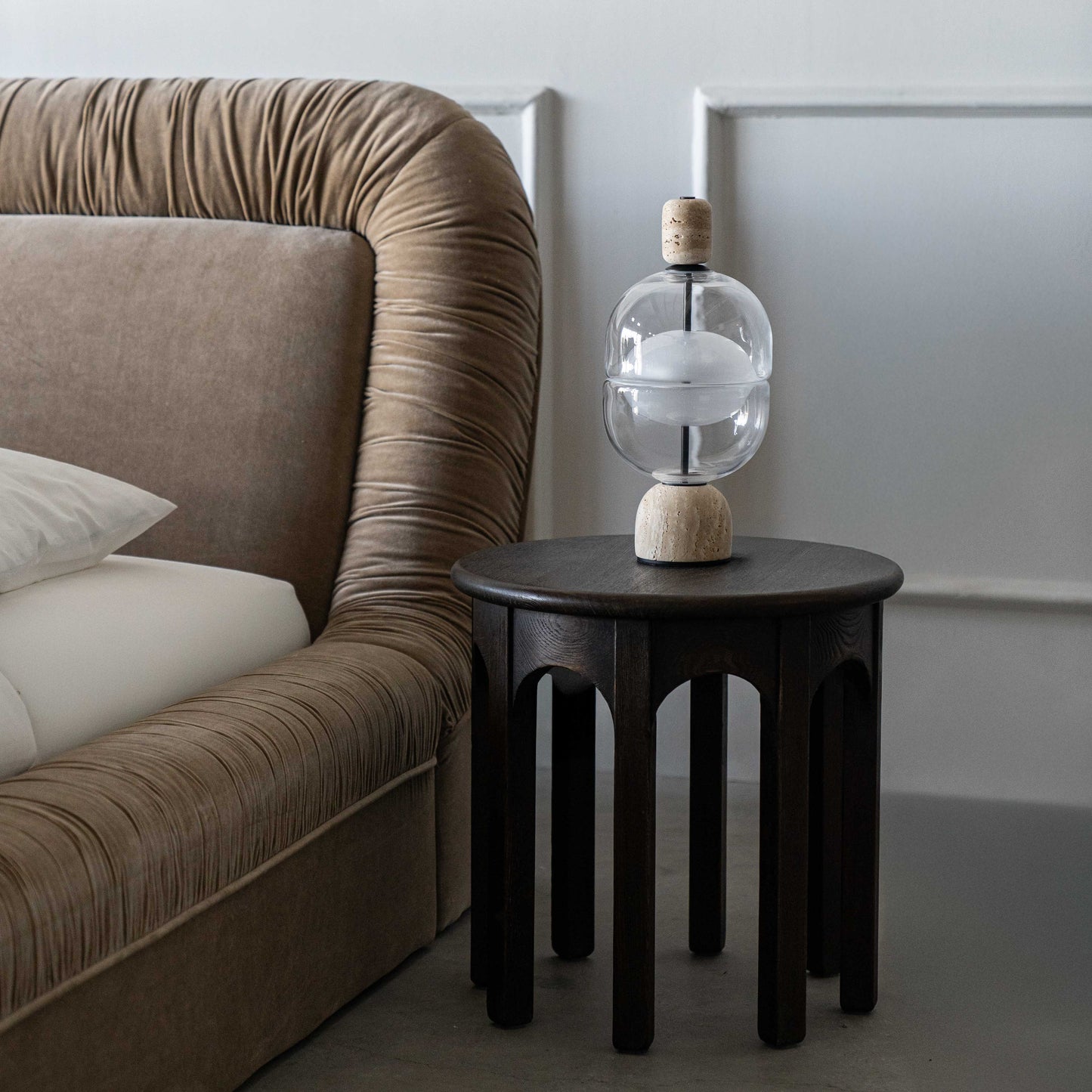 Alara Travertine Marble Modern Table Lamp