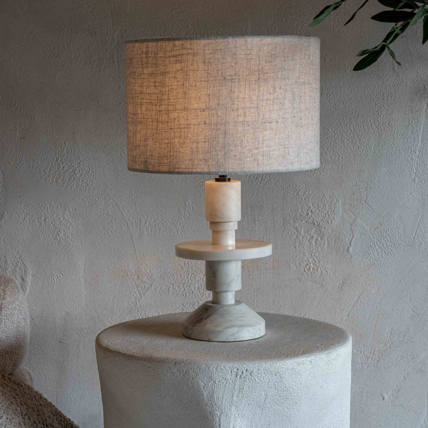 Amani Classic Natural Marble Table Lamp