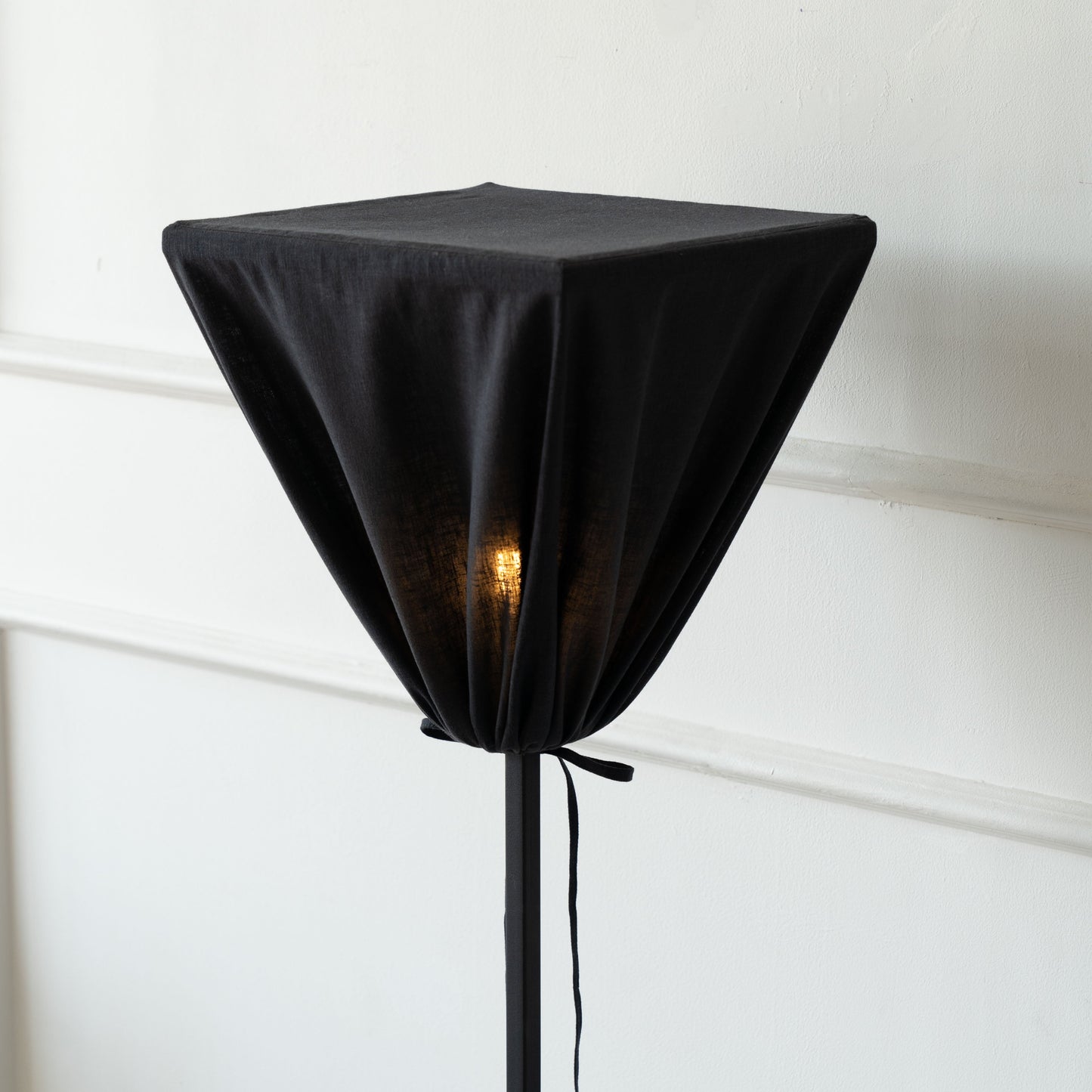 Bellona Black Fabric Shade Floor Lamp