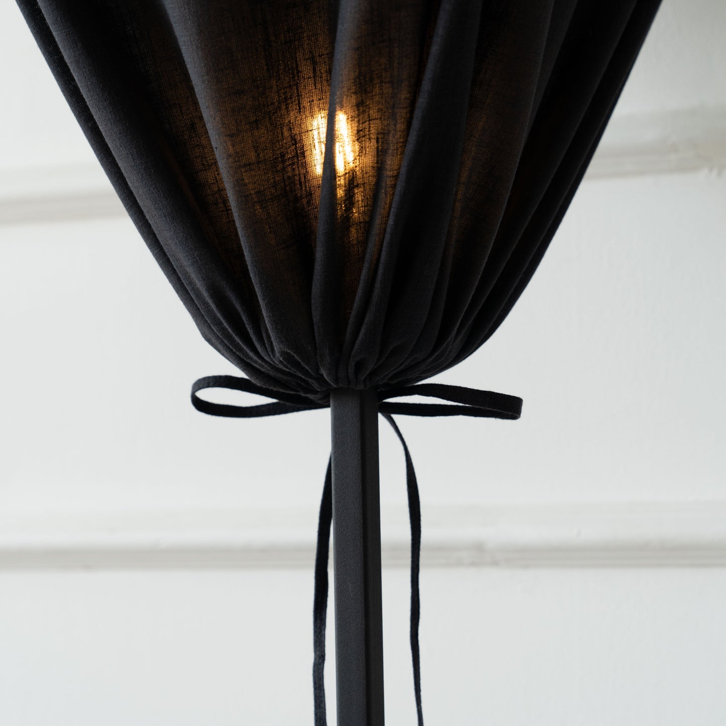 Bellona Black Fabric Shade Floor Lamp