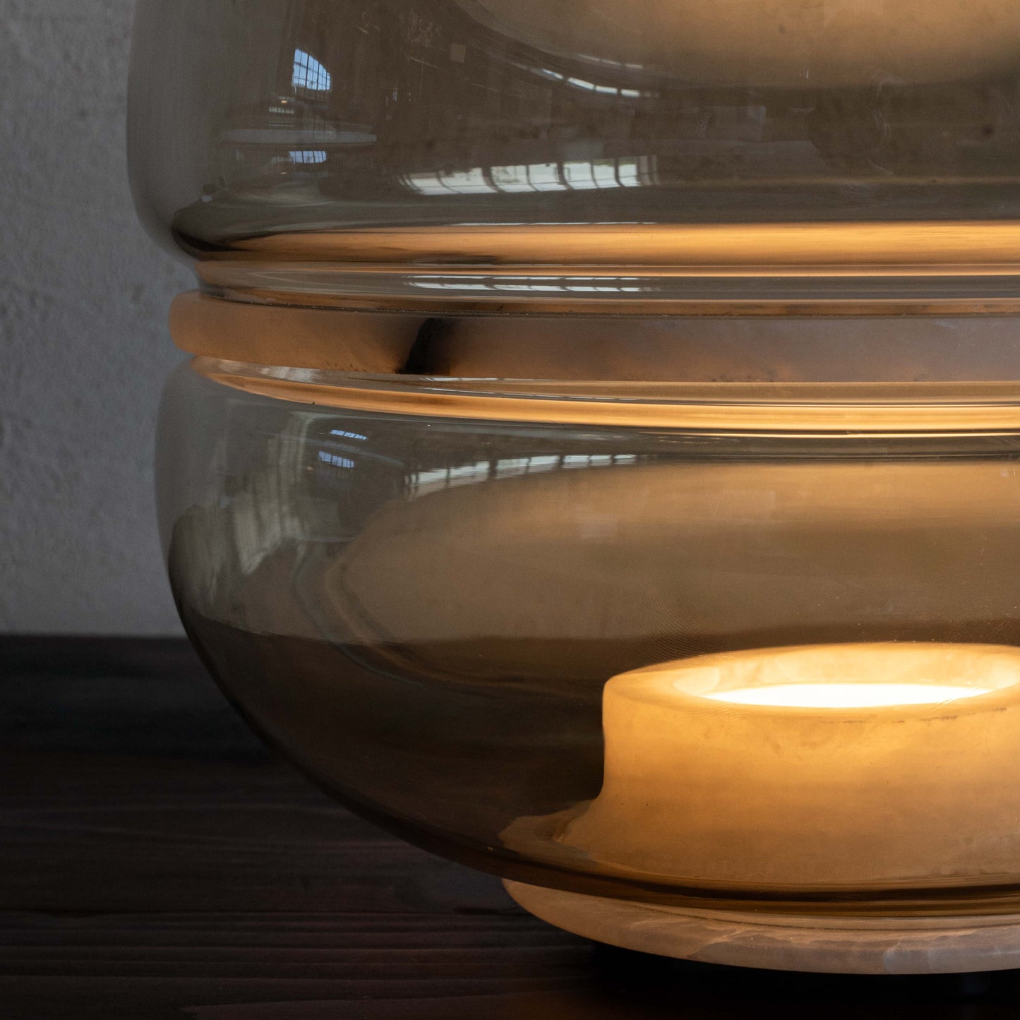 Eira Natural Marble & Glass Modern Onyx Table Lamp