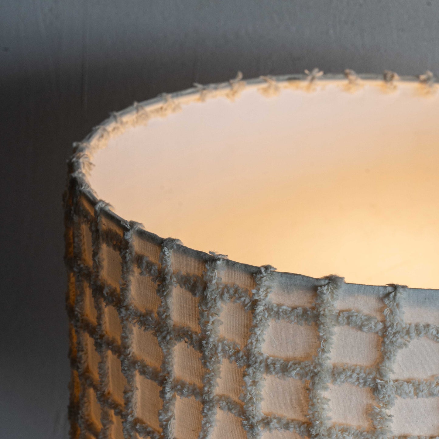 Elaris White Texture Fabric Floor Lamp