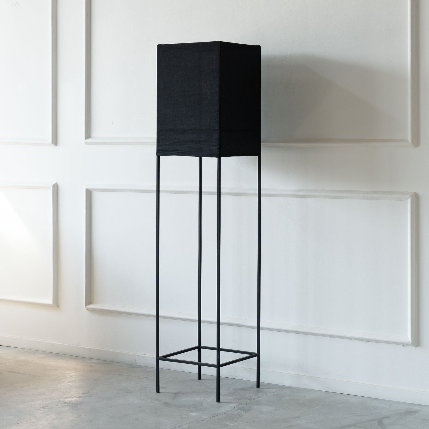 Harrison Black Fabric Shade Floor Lamp