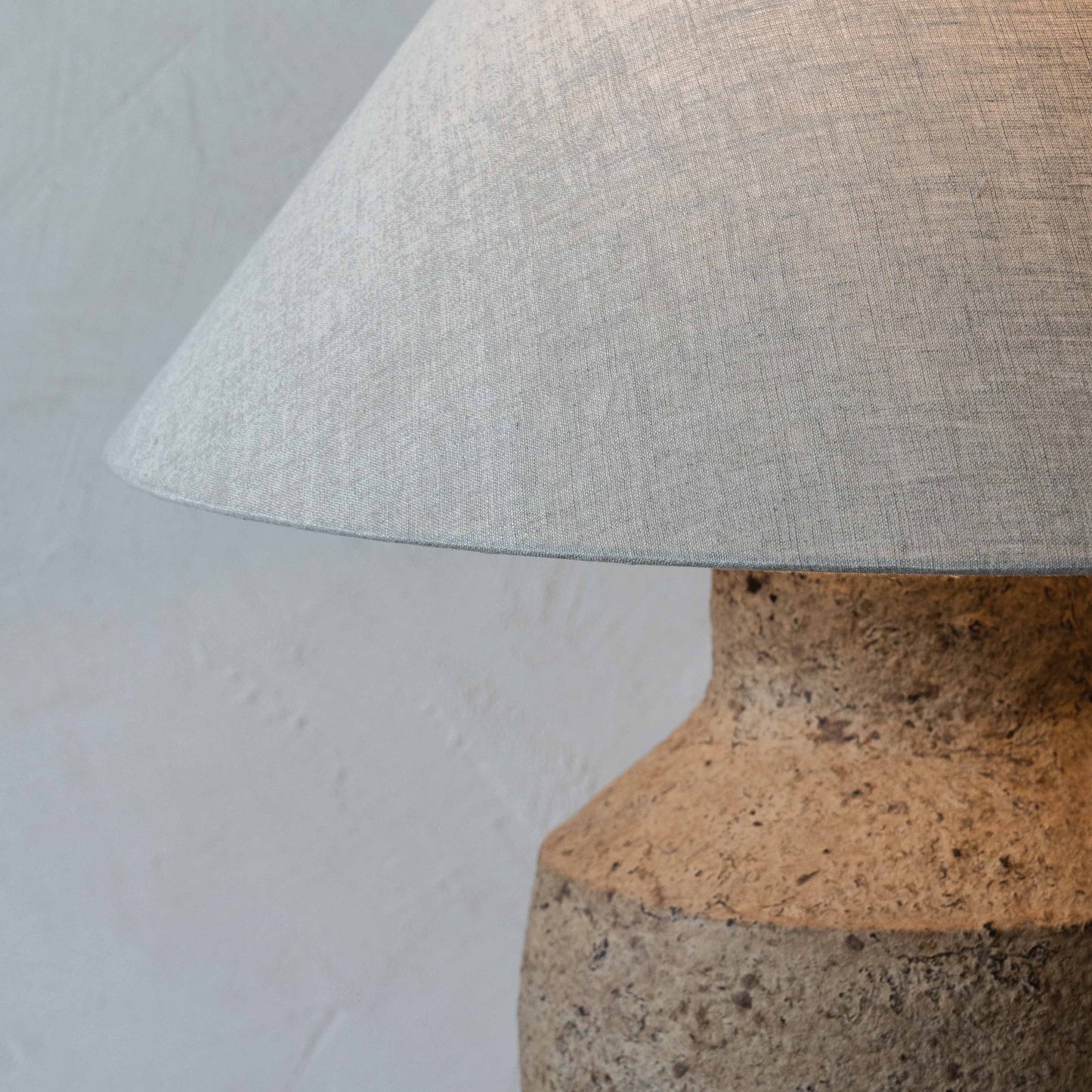 Luna Bloom Rustic Paper Mâché Artisan Table Lamp - Big 88562 A