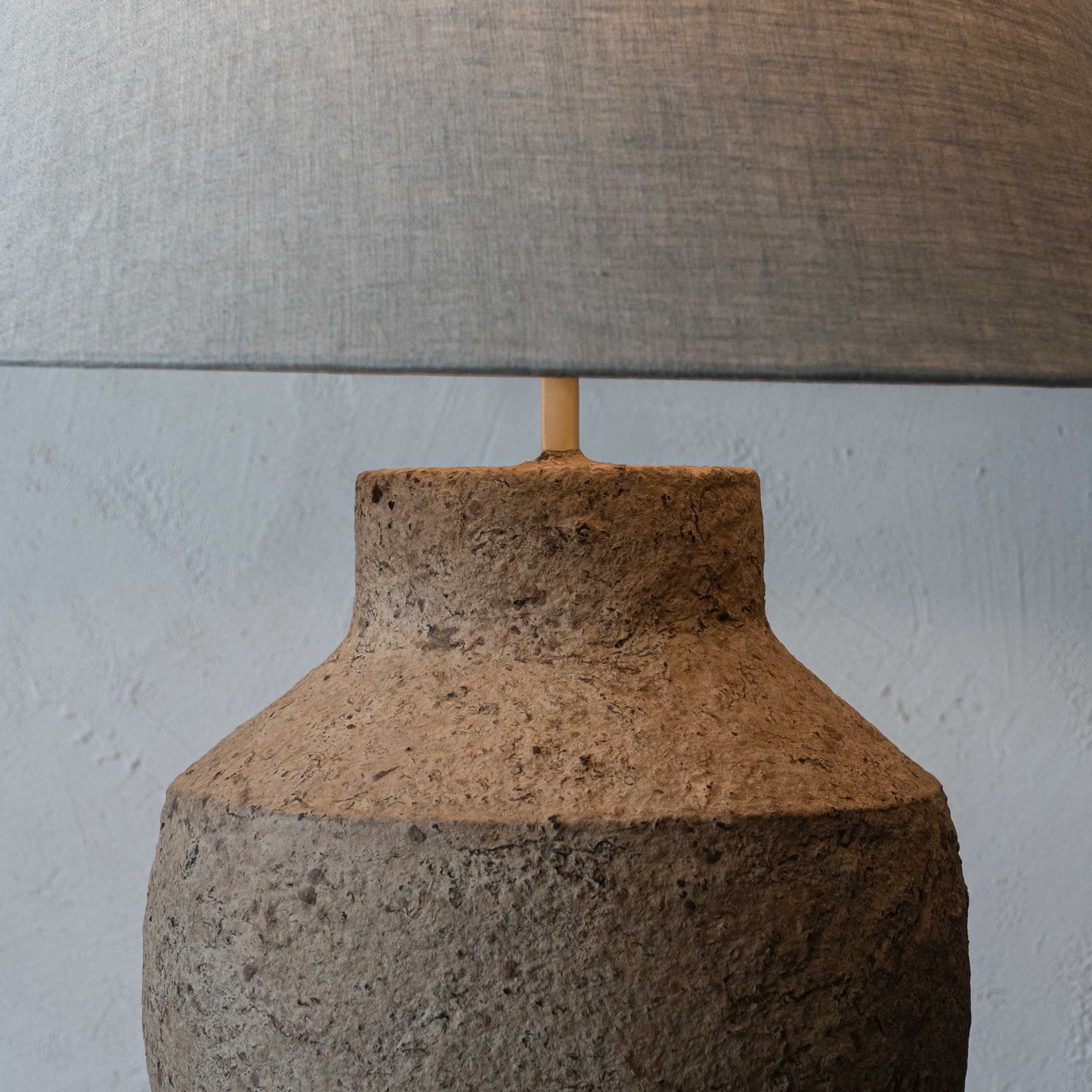 Luna Bloom Rustic Paper Mâché Artisan Table Lamp - Big 88562 A
