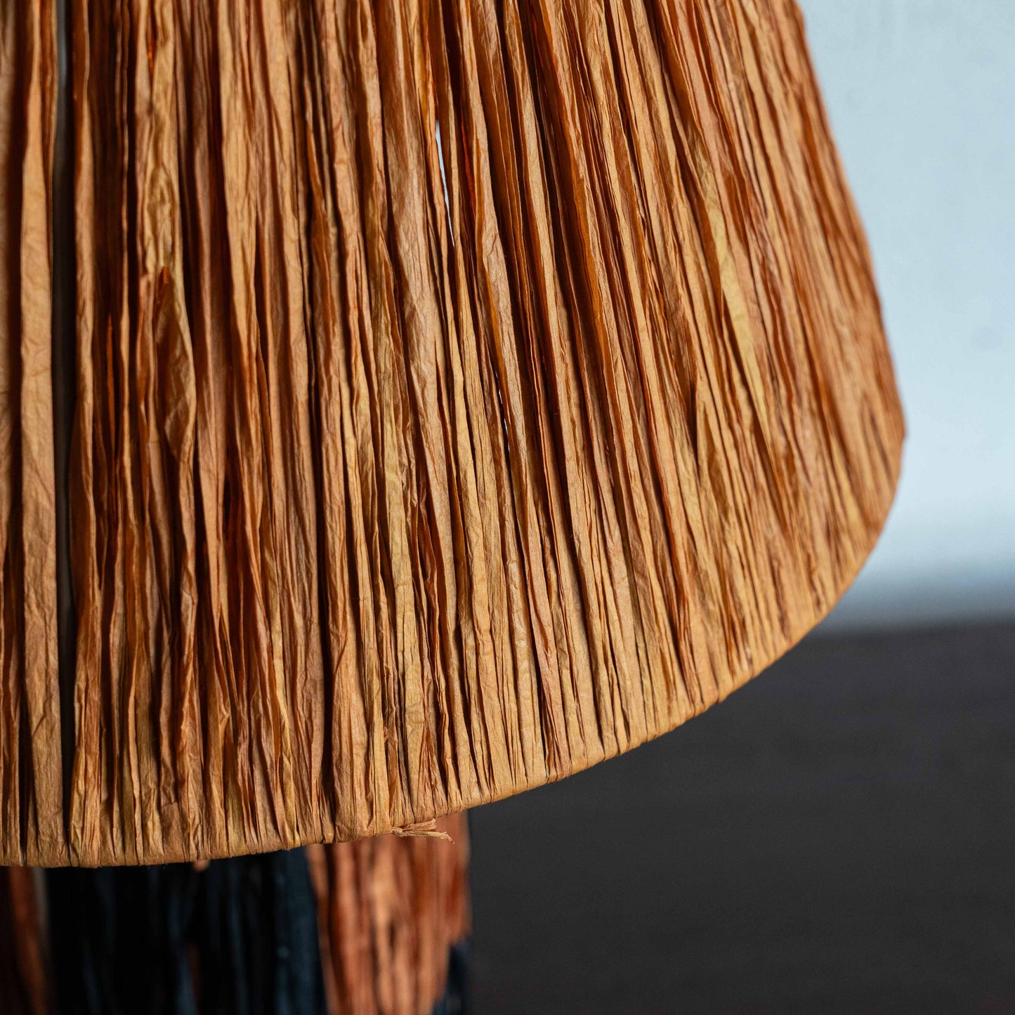 Maude Natural Rust Raffia Table Lamp
