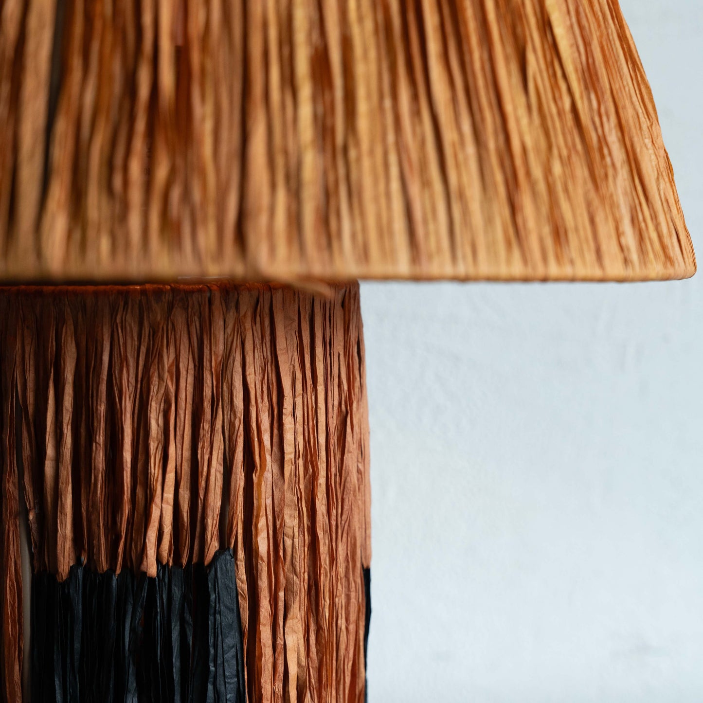 Maude Natural Rust Raffia Table Lamp
