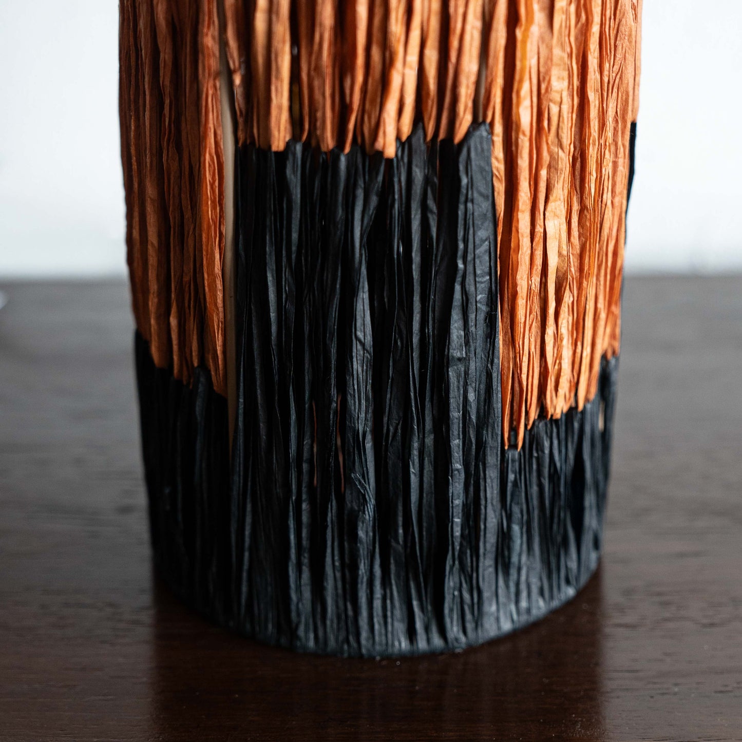 Maude Natural Rust Raffia Table Lamp