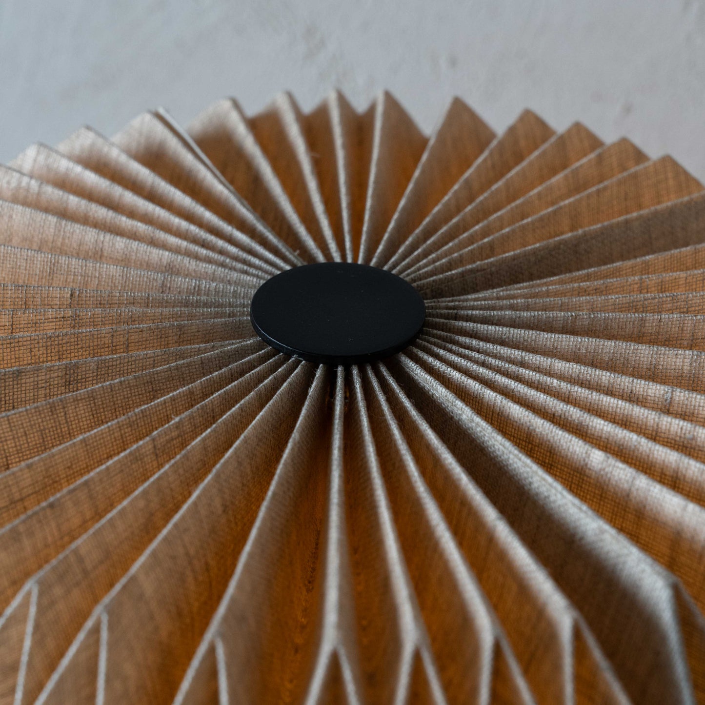 LumiCraft Origami Wooden Base Fabric Shade Modern Table Lamp