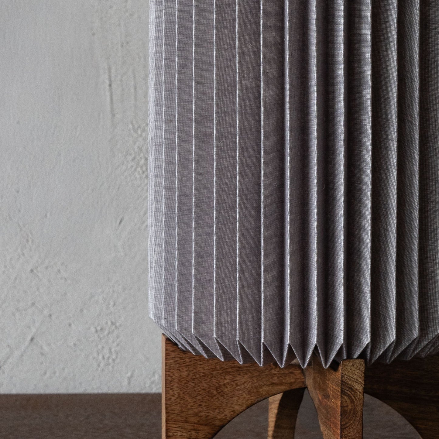 Sands of Light Origami Wooden Base Fabric Shade Modern Table Lamp