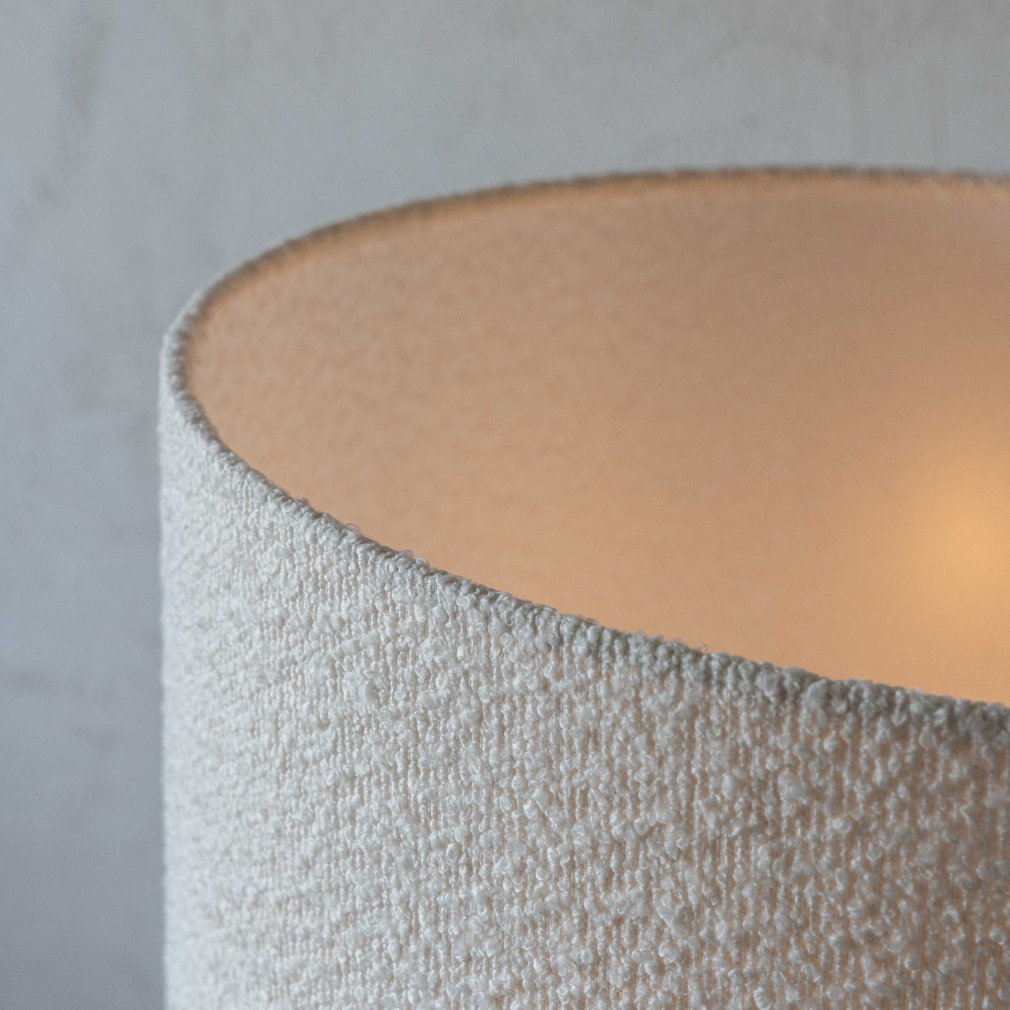 Pollux White Boucle Floor Lamp