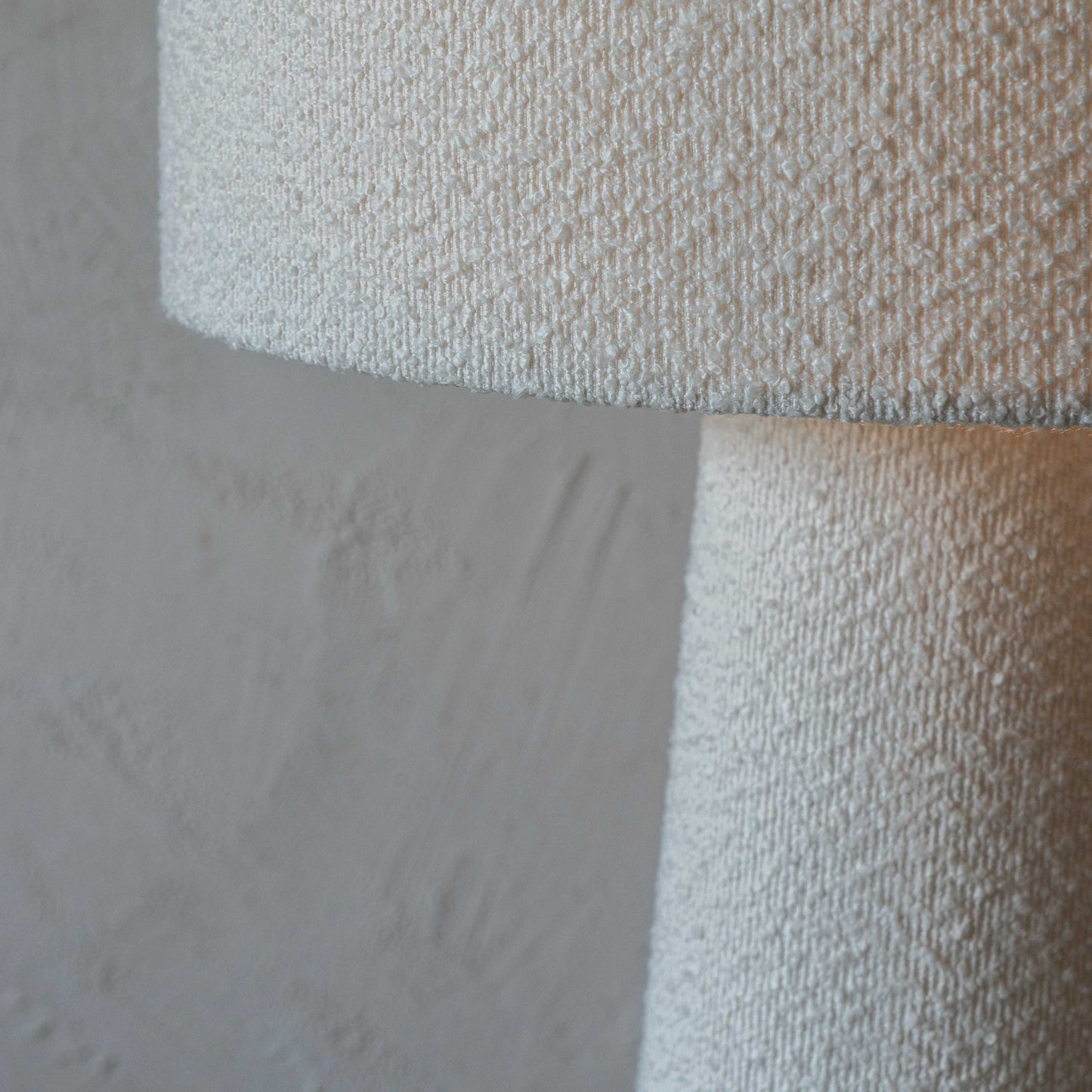 Pollux White Boucle Floor Lamp