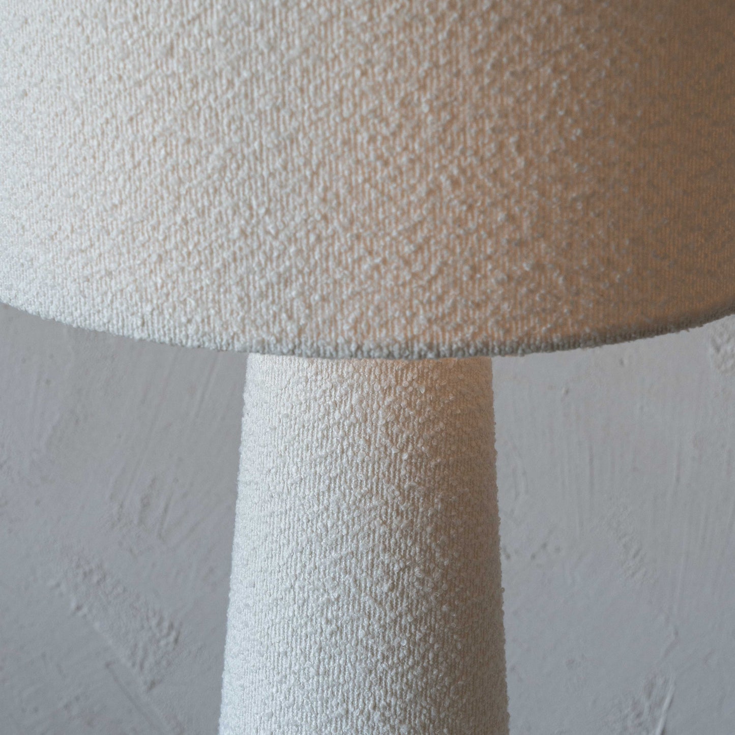 Pollux White Boucle Floor Lamp
