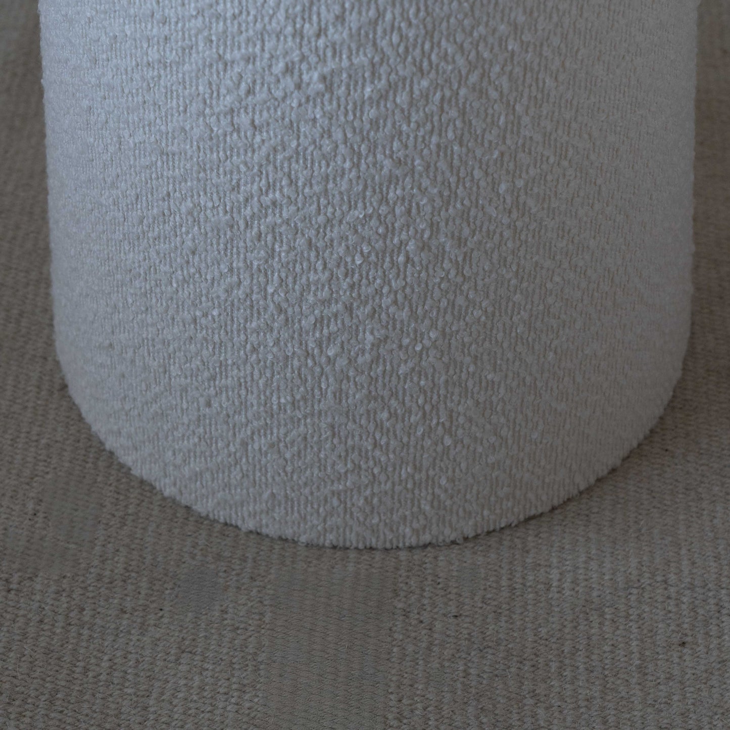 Pollux White Boucle Floor Lamp