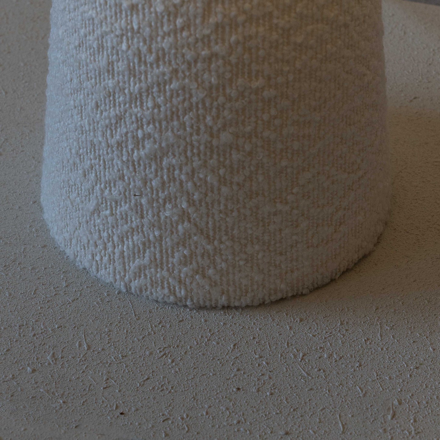 Pollux White Boucle Modern Table Lamp