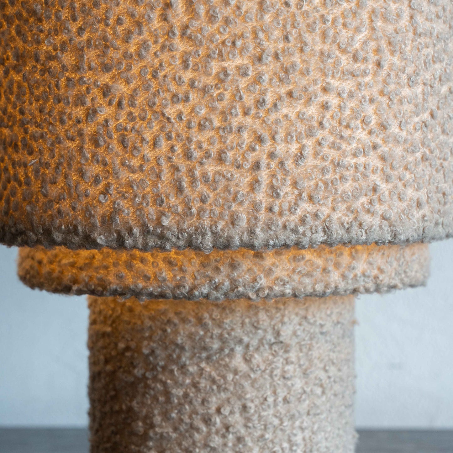 Winifred Feather Boucle Fabric Table Lamp