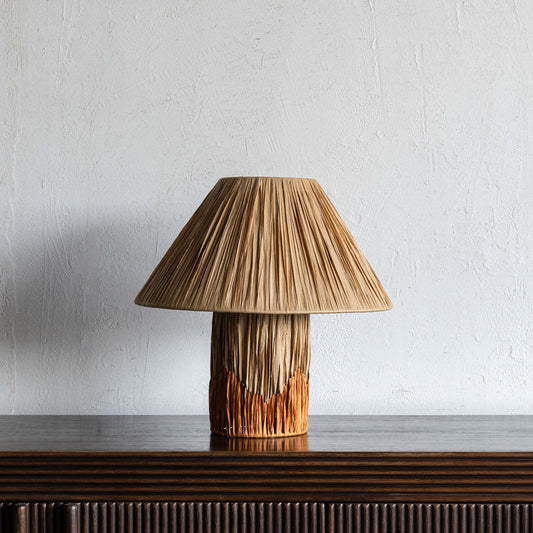 Aisling Natural Rust Raffia Table Lamp