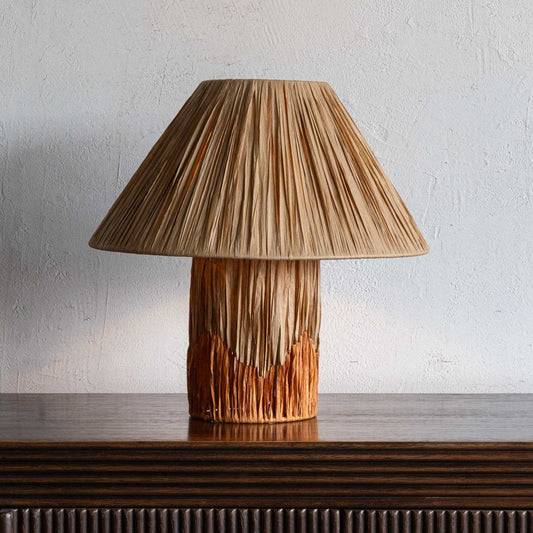 Aisling Natural Rust Raffia Table Lamp