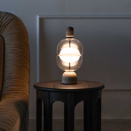 Alara Travertine Marble Modern Table Lamp