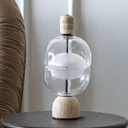 Alara Travertine Marble Modern Table Lamp
