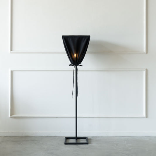Bellona Black Fabric Shade Floor Lamp