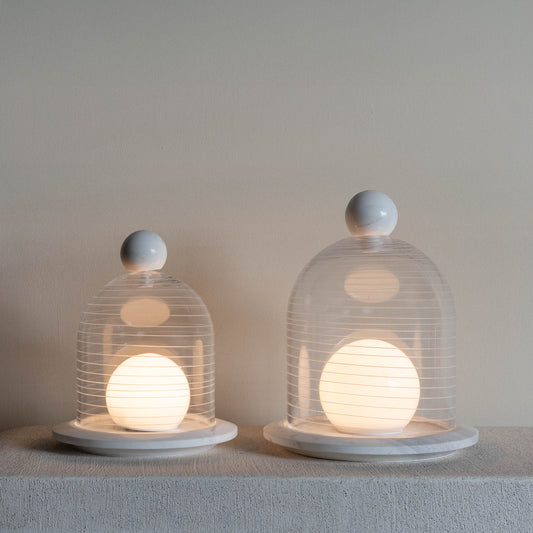 Celia Marble & Glass Onyx Modern Table Lamp