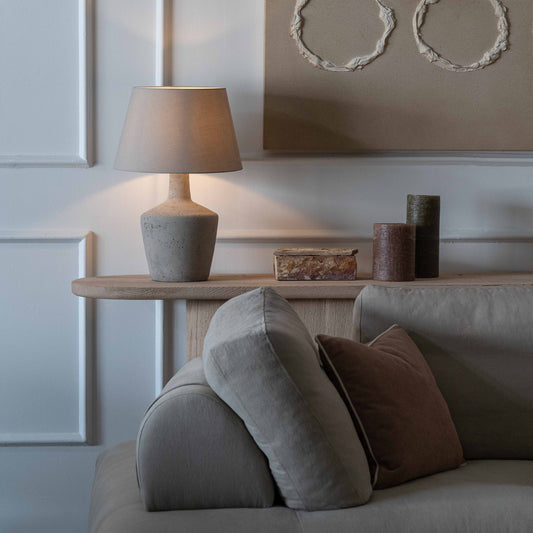 Erika Grey Micro Cement Table Lamp