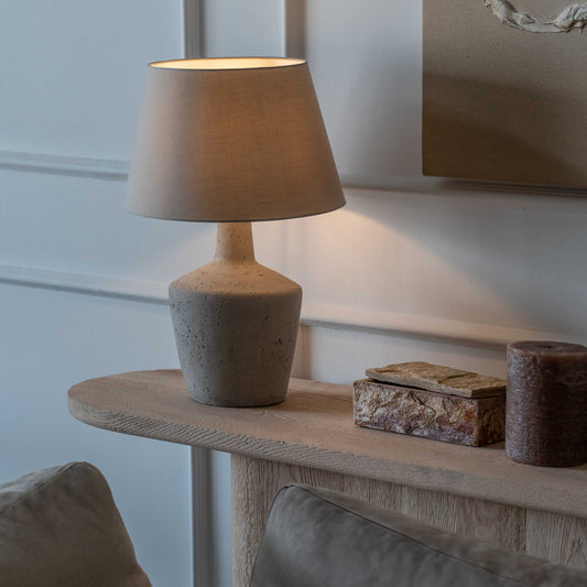 Erika Grey Micro Cement Table Lamp
