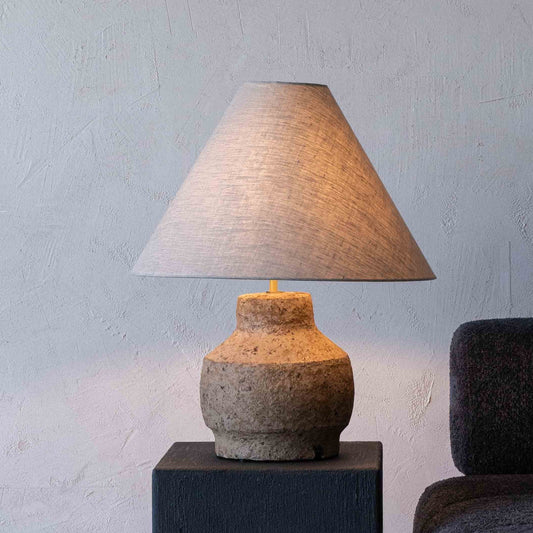 Luna Bloom Rustic Paper Mâché Artisan Table Lamp - Small - 88562 B