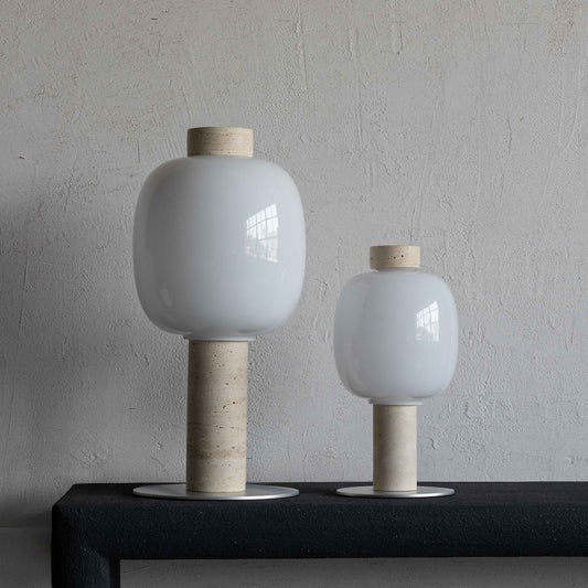 Lyra Travertine Marble Table Lamp  (MT80560)