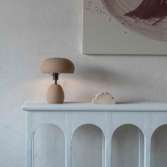 Manatar Micro Cement Table Lamp - Natural