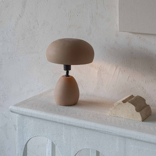 Manatar Micro Cement Table Lamp - Natural