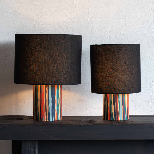 Yara Multi Color Printed Fabric Table Lamp