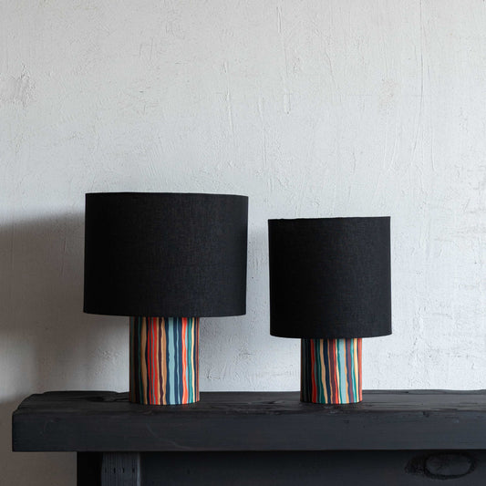 Yara Multi Color Printed Fabric Table Lamp