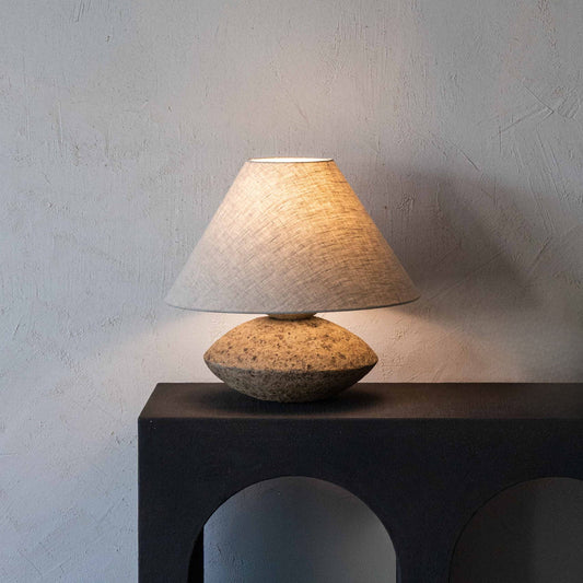 Paper & Petal Rustic Paper Mâché Artisan Table Lamp